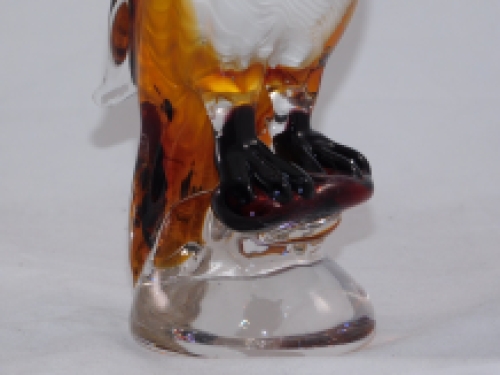 Glass sculpture Brown Owl in Murano style