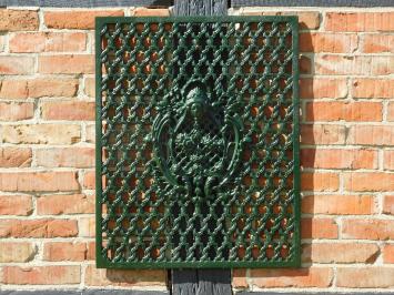 Door grille - Green - Cast iron - Wall ornament