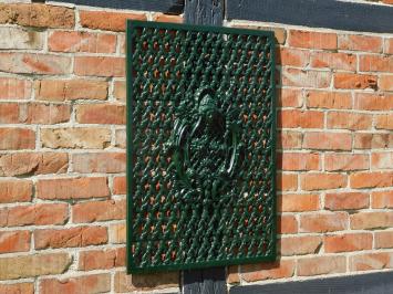 Door grille - Green - Cast iron - Wall ornament