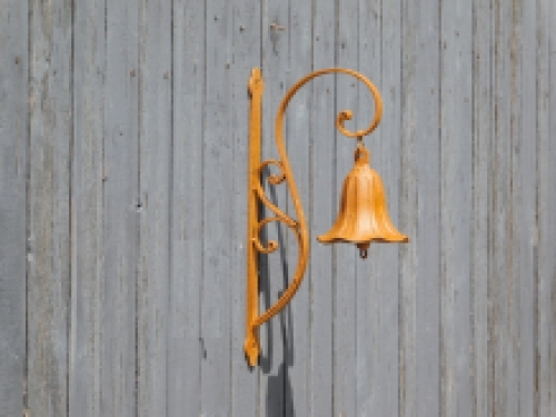 Doorbell - cast iron in rust colour - retro design