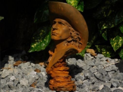 Special statue of a Cowboy, cast iron, very detailed!