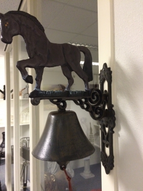 Cast iron doorbell with horse, beautiful!!