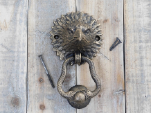 Door knocker eagle, dark iron brass tint