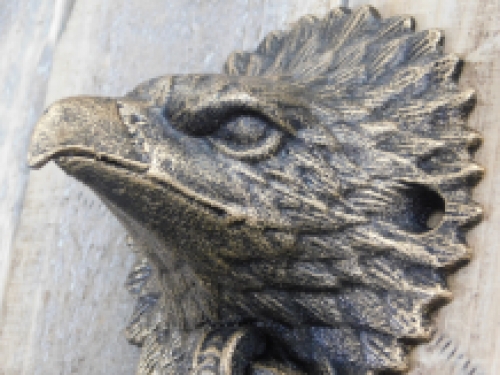 Door knocker eagle, dark iron brass tint