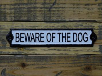 Deurbordje - Beware of the Dog - Gietijzer