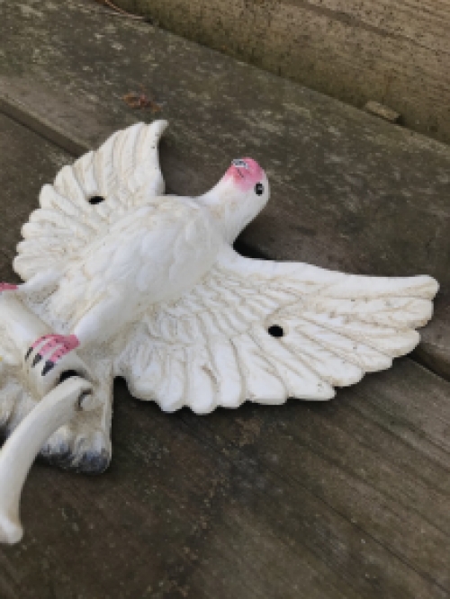 Door knocker with dove, beautiful in color, cast iron