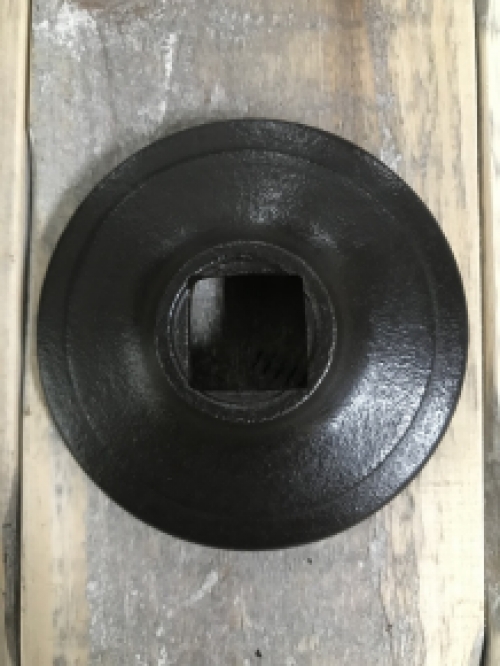 Fixed doorknob with rosette - wrought iron - dark brown 