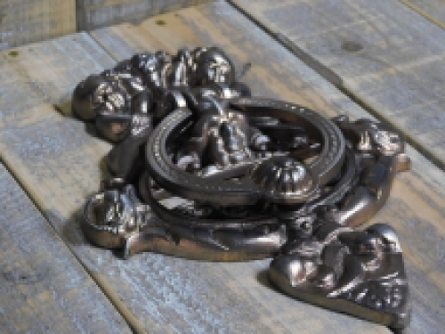 Door Knocker, Angel, Antique | Iron, Red(Copper) | H26,0xW18,5 Cm