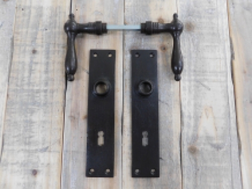 Set of door hardware - for internal doors - antique iron - dark brown