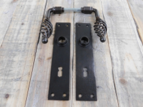 Set of door hardware - for internal doors BB 72 - antique iron - onion-shaped handles