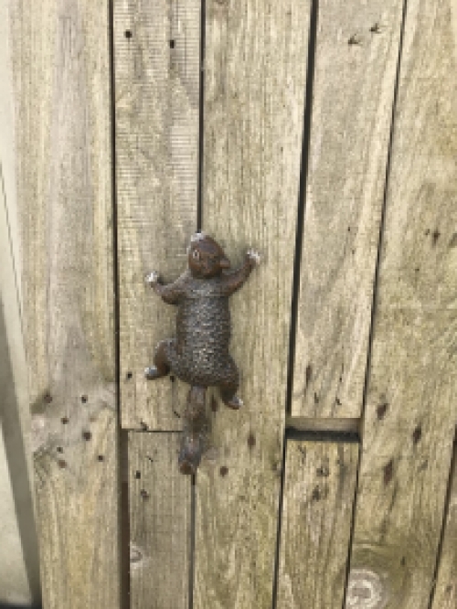 A climbing squirrel, coat rack-made of cast iron, wall decoration