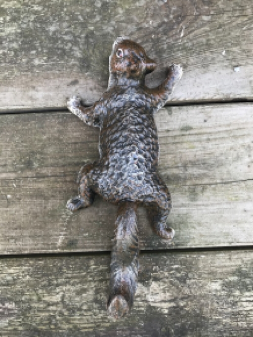 Ein kletterndes Eichhörnchen, wandhaken-aus Gusseisen, Wanddekoration