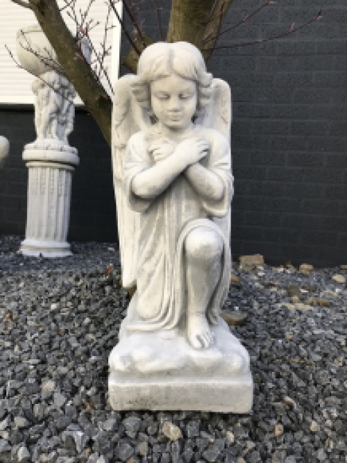 Statue Kneeling Angel - 58 cm - Stone