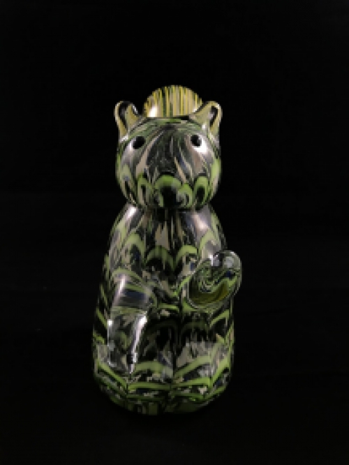 A beautiful glass statue of a squirrel, a glass work of art!