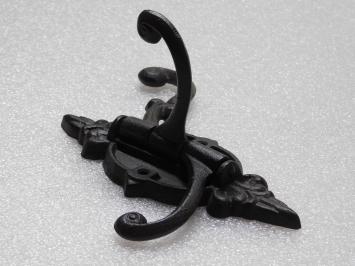 Hook Swivel - 3-Hook - Cast iron - Dark brown