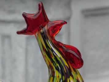 Statue Rooster of glass - in colour