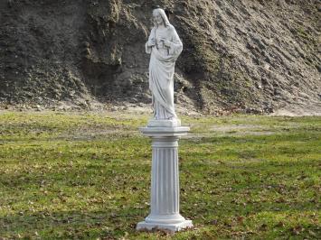 Statue Heiliges Herz auf Sockel - 150 cm - Stein