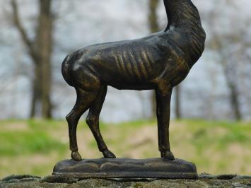 Deer - standing with antlers - bronze look - metal