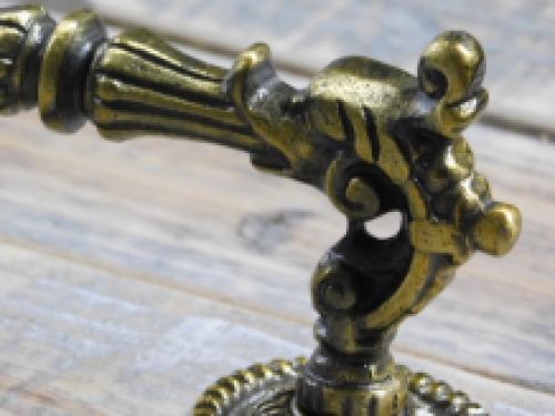 Door Handle, Push Handle, Dragon Motif | Iron, Yellow(Brass) | H 5,0 X W 15,5 Cm