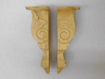 Set of 2 - Wooden Consoles - Hand-carved