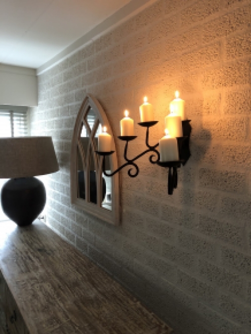 Beautiful wrought iron wall sconce 6 dishes, very beautiful!!