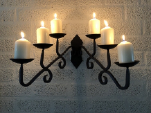 Beautiful wrought iron wall sconce 6 dishes, very beautiful!!