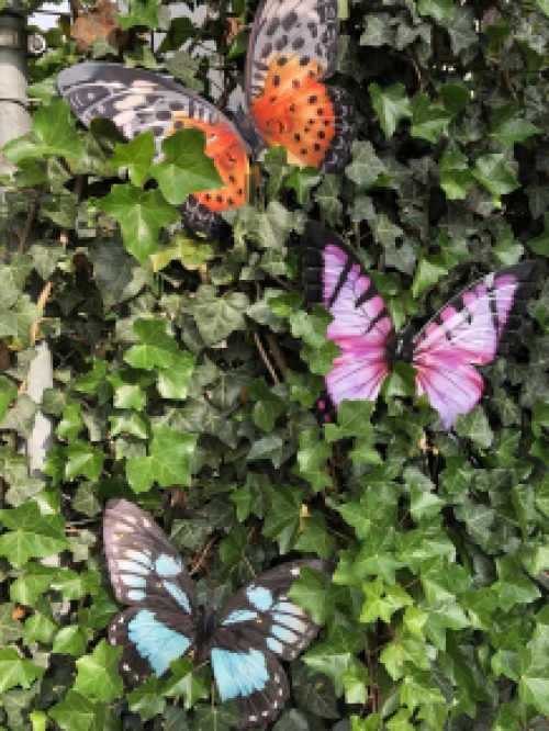 Set of 3 Butterflies, all metal and full in color, various colors