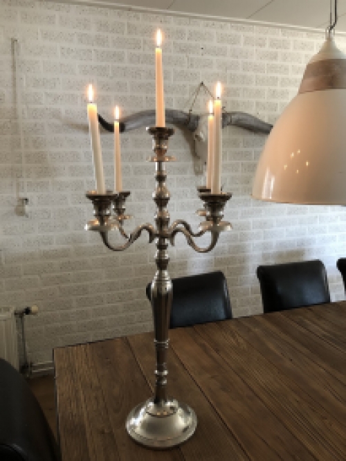 Very large nickel - raw candle candle holder, super beautiful design!!