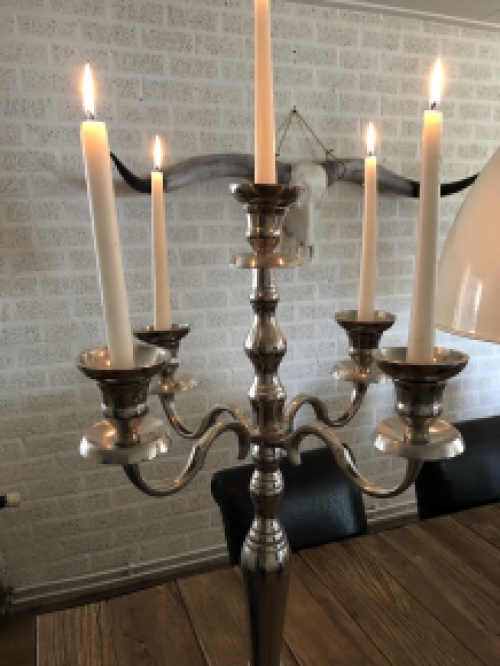 Very large nickel - raw candle candle holder, super beautiful design!!