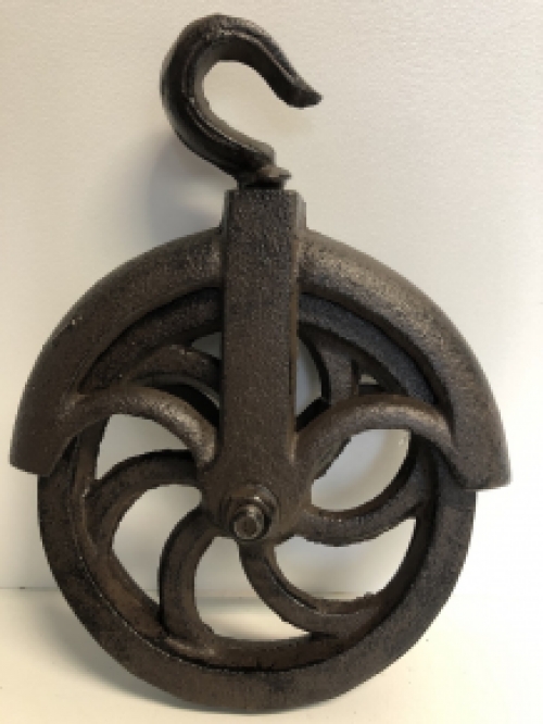 Cast iron Pully wheel, pulley, metal running wheel - pulley, hanger, beautiful.