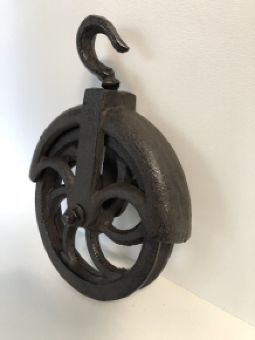 Cast iron Pully wheel, pulley, metal running wheel - pulley, hanger, beautiful.