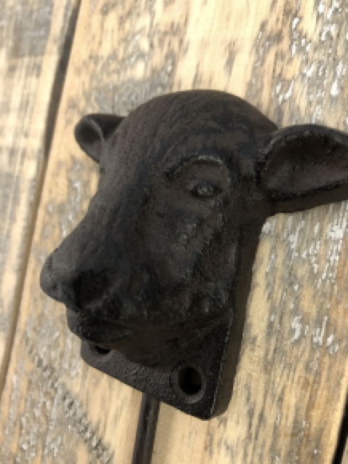 Set of 4 Coat hooks - Farm Animals - Cast iron - Antique Brown