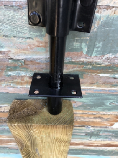 Gate lock XL - black - powder-coated - lock