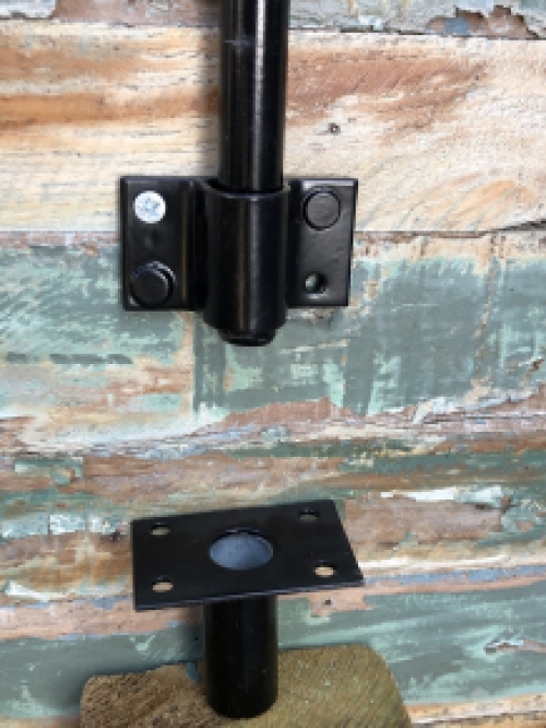 Gate lock XL - black - powder-coated - lock