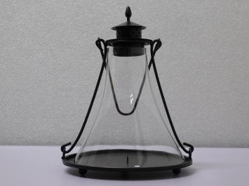 Classic Candle Holder - made of Glass and Metal