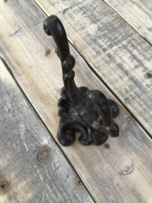 Coat rack, cast iron dark brown