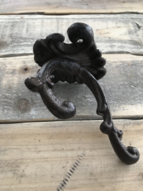 Coat rack, cast iron dark brown