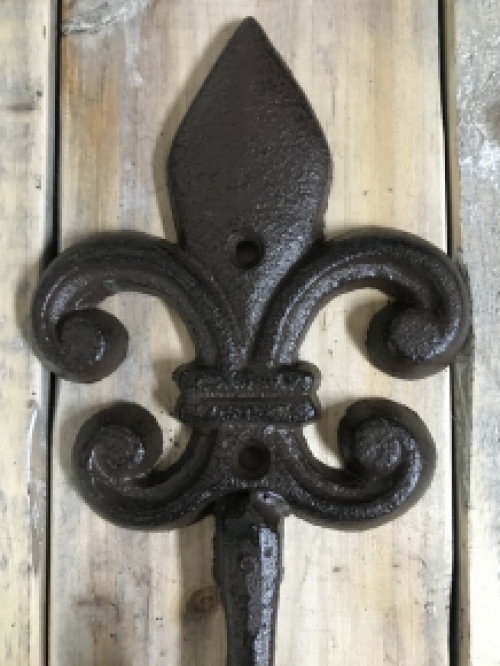 Kleiderständer - Französische Lilie - Fleur de Lis - Gusseisen - Braun