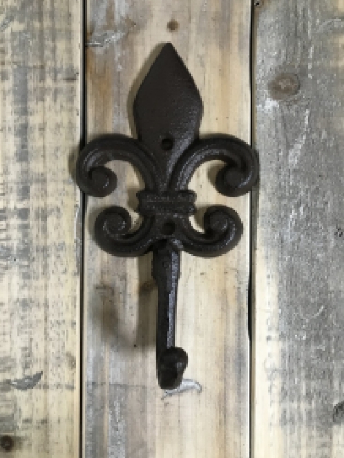 Kleiderständer - Französische Lilie - Fleur de Lis - Gusseisen - Braun