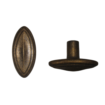 Knob Oval - 67 x 29 mm - Brass Antique