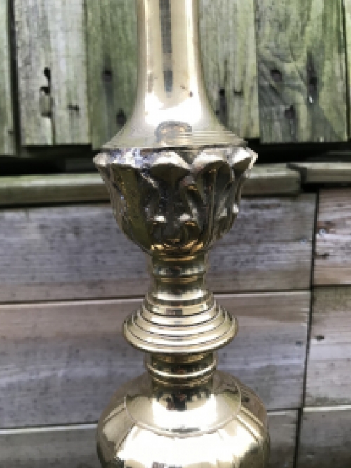 Candlestick / candle holder, high-gloss brass, ON CLEARANCE!