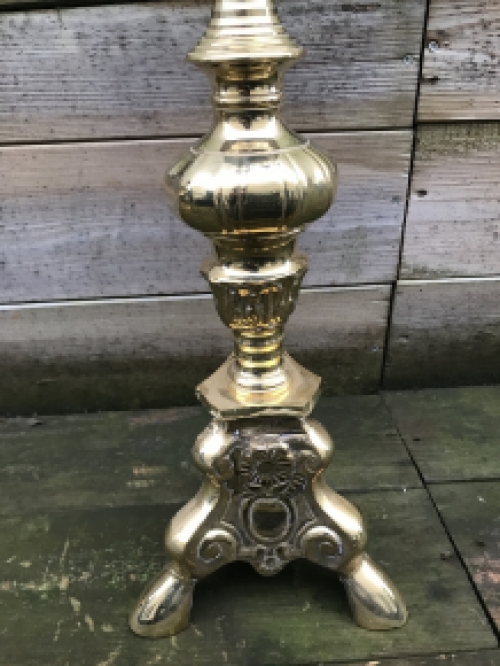 Candlestick / candle holder, high-gloss brass, ON CLEARANCE!