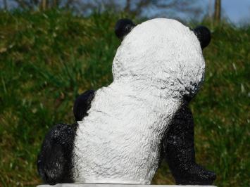 Statue Schiefer Panda - Polystone - in Farbe