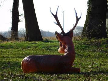 Statue Reclining Deer XL - 80 cm - Polystone