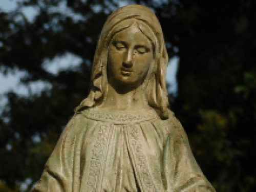 Statue of the Virgin - robust - polystone - ecru