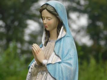 Statue Mary with Rosary - Polystone - In Colour