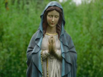 Statue of Mary XL with Rosary - Polystone - In Colour