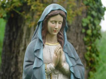 Statue of Mary XL with Rosary - Polystone - In Colour