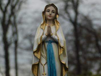 Statue of Mary with rosary - polystone