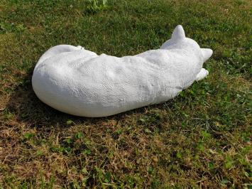 White sleeping Cat, cat figurine